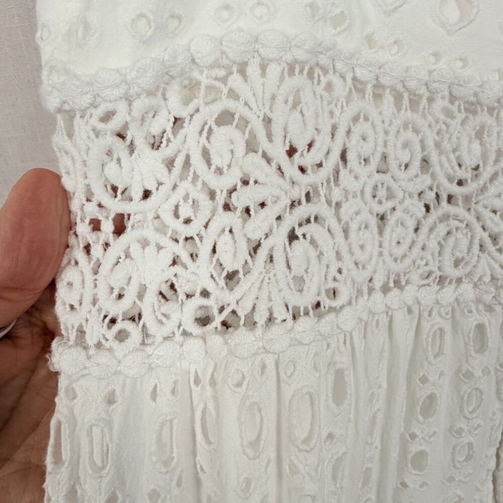 lilly pulitzer melody eyelit maxi bridal resort coastal white women's dress 10 - Picture 6 of 14